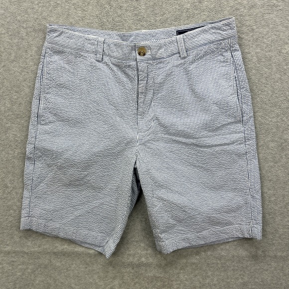 Vineyard Vines Other - Vineyard Vines Club Shorts Mens 32 Blue Hickory Stripe Conductor Seersucker
